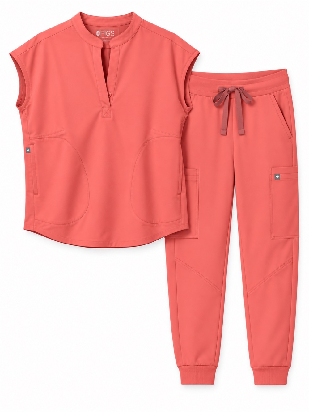 FIGS 🪸 CORAL 🪸 High Waisted Zamora™ Joggers and Rafaela Top Set